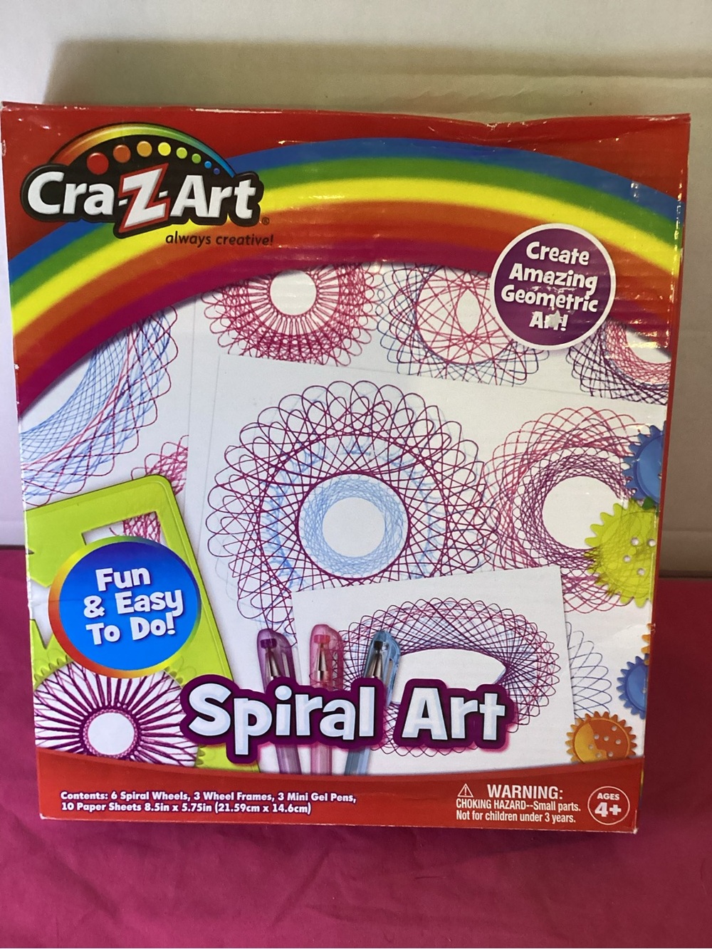 Cra-Z-Art Spiral Art Kit Geometric Drawing Set Creates Spiral Designs New